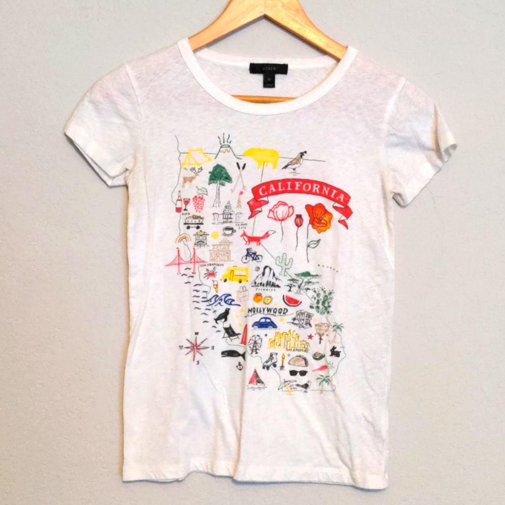J Crew California Graphic T Shirt